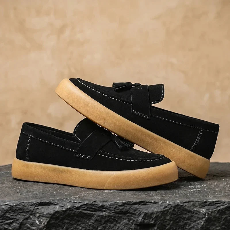 César | Mocasines de Ante con Borlas