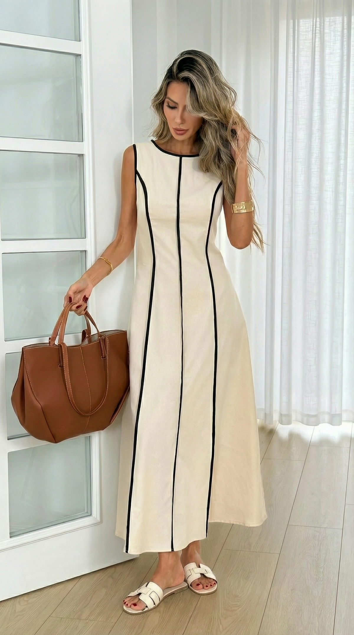 Marisa - Vestido Midi Linea Épure