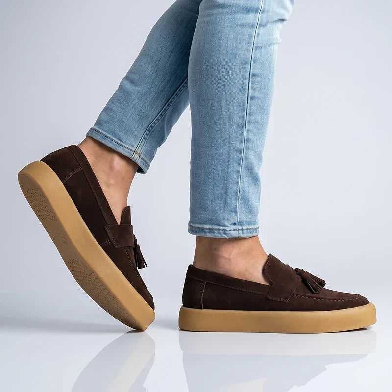 César | Mocasines de Ante con Borlas
