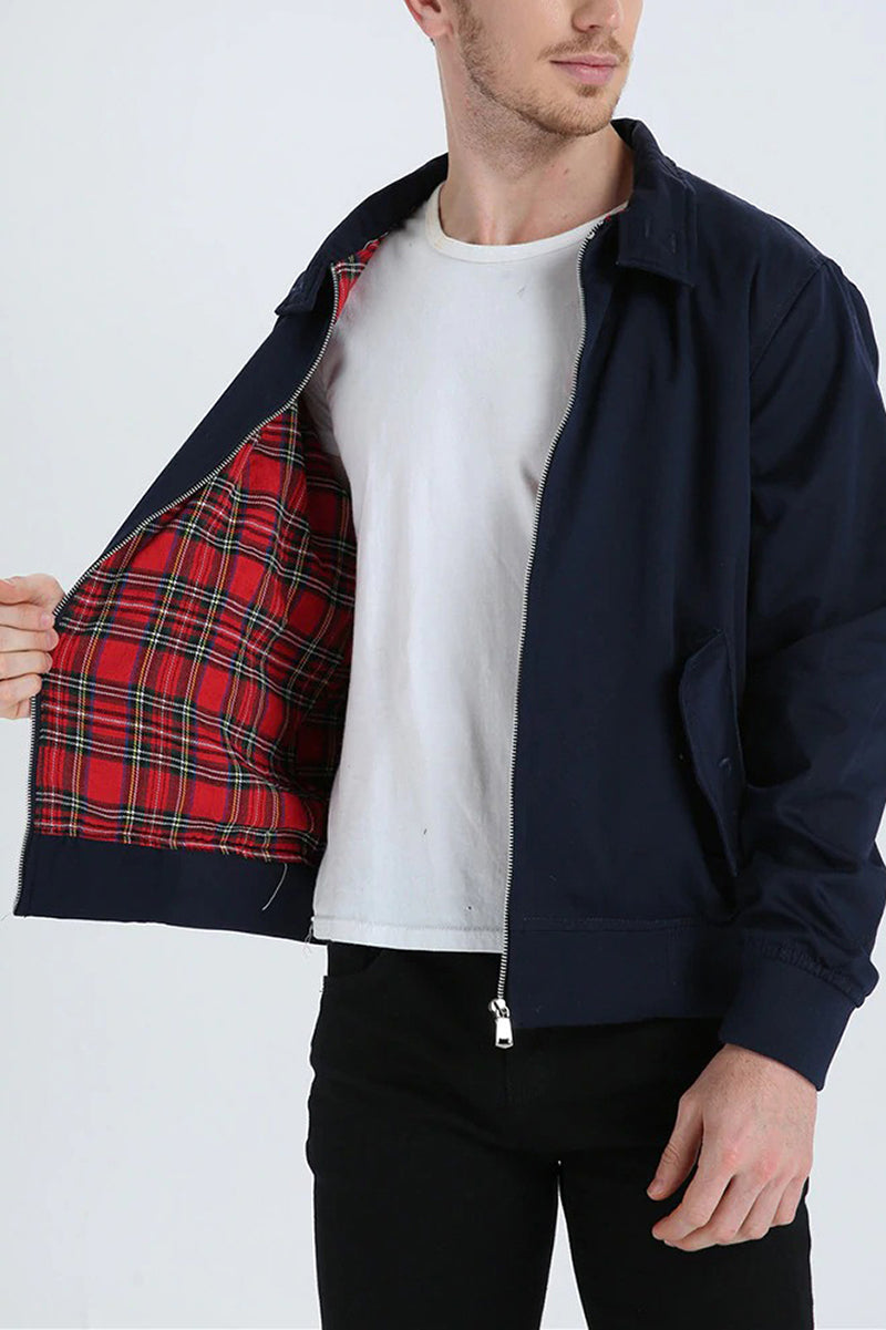 Harryson | Chaqueta Harrington con Forro Tartan