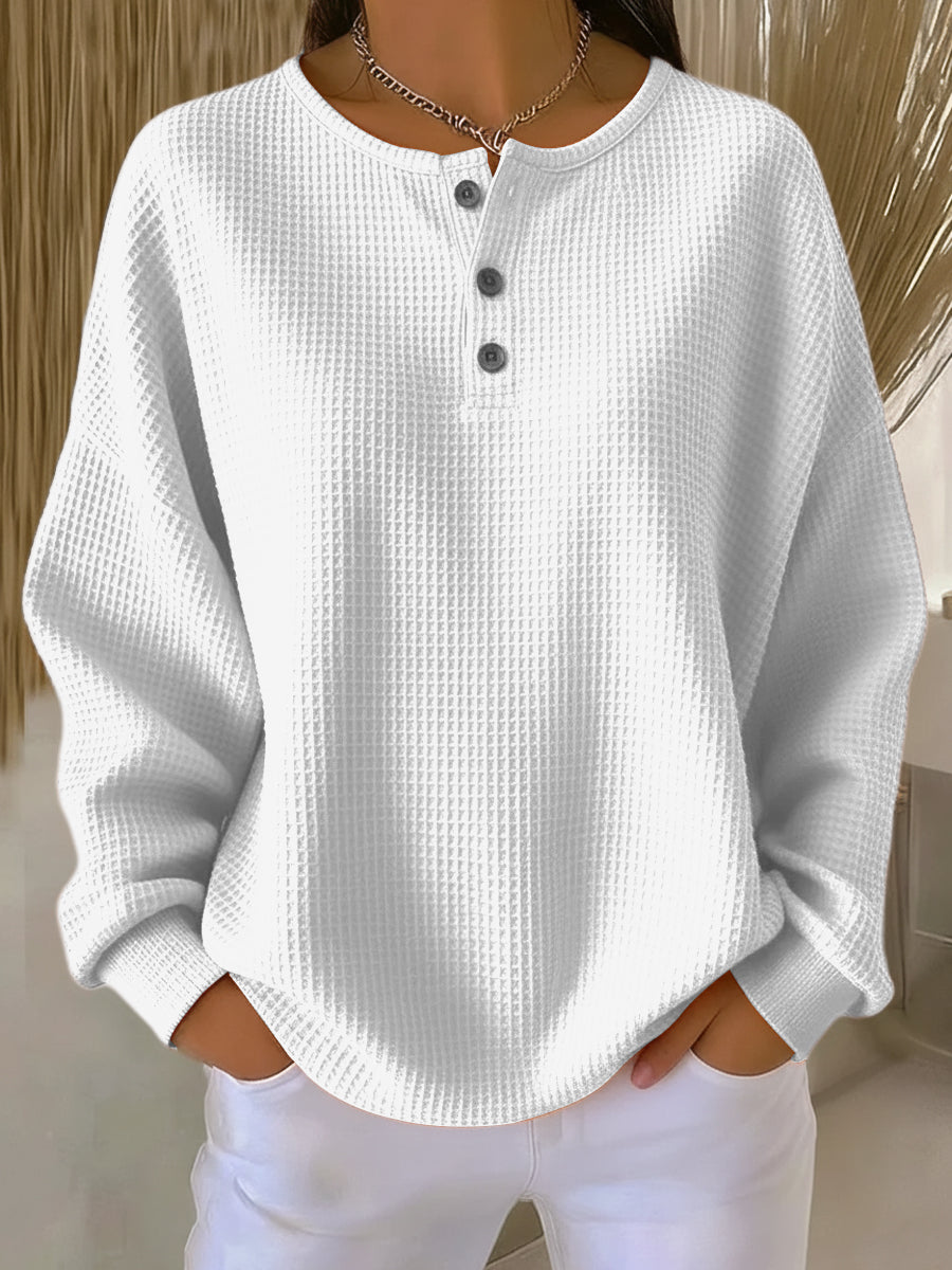 Miranda | Sudadera Henley Texturizada