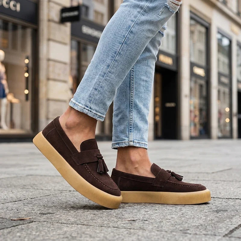 César | Mocasines de Ante con Borlas
