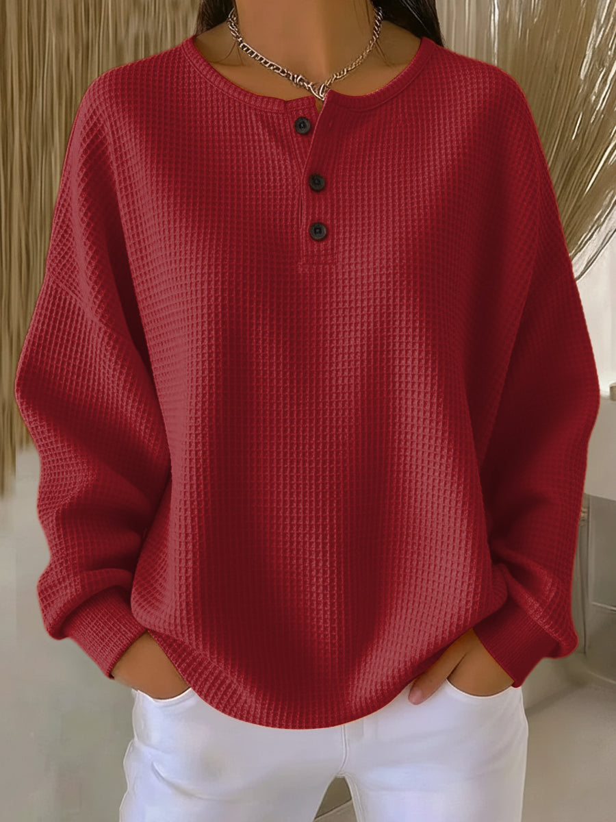 Miranda | Sudadera Henley Texturizada
