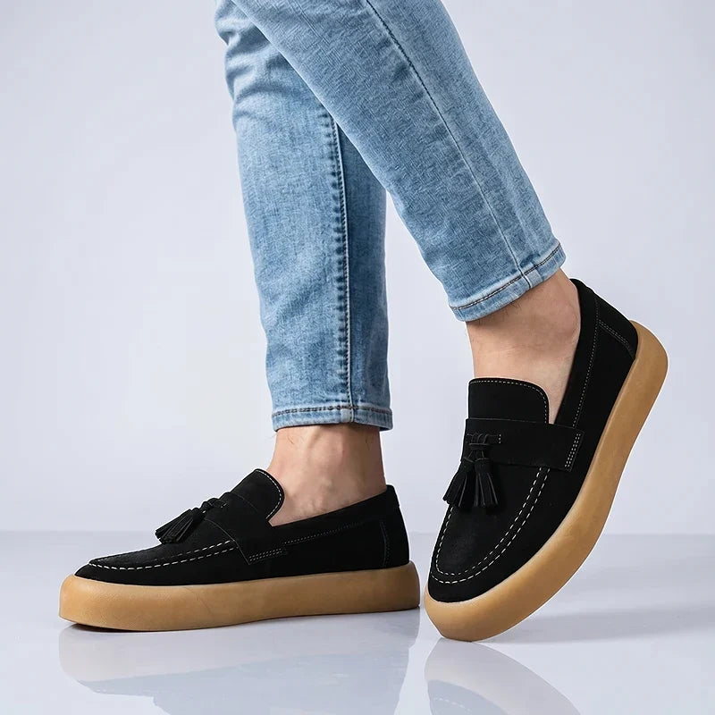 César | Mocasines de Ante con Borlas