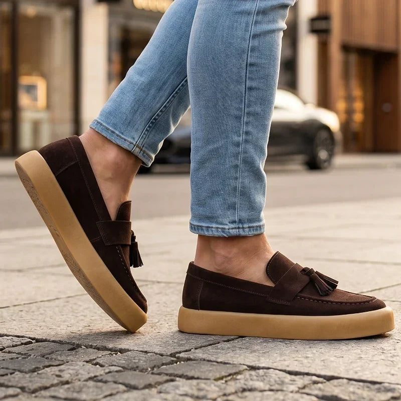 César | Mocasines de Ante con Borlas
