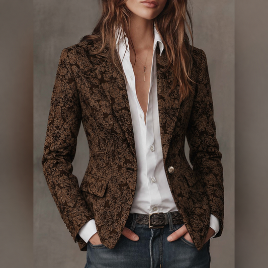 Lorena | Blazer Jacquard de Cachemira Entallado