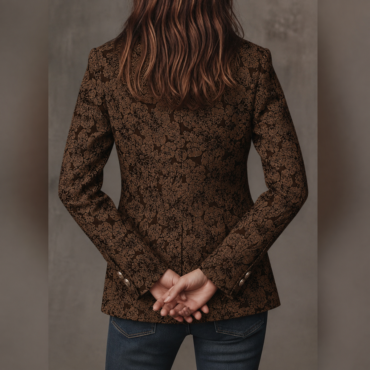 Lorena | Blazer Jacquard de Cachemira Entallado