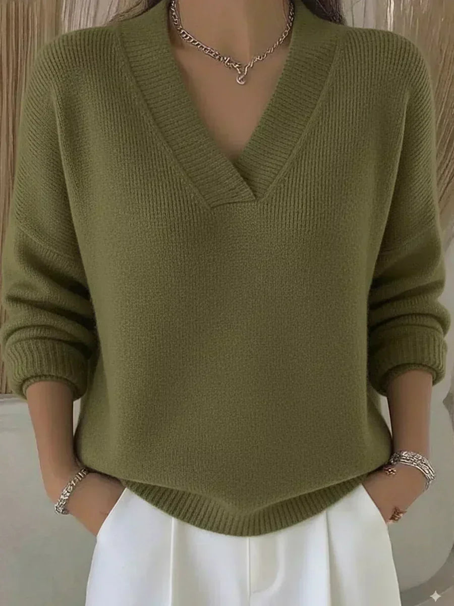 Viola | Jersey Suave con Escote de Pico
