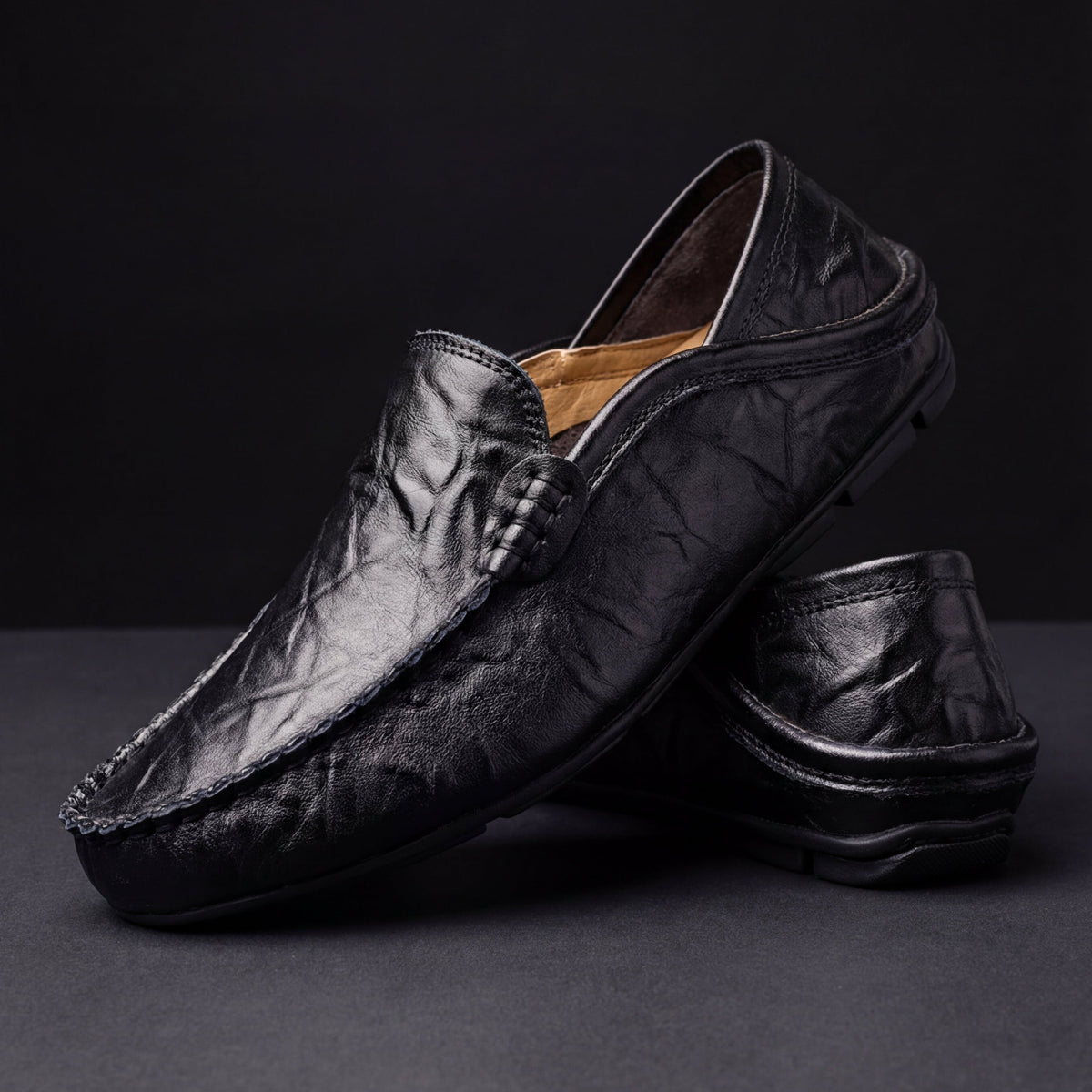 Álex | Mocasines Artesanales de Piel sin Cordones