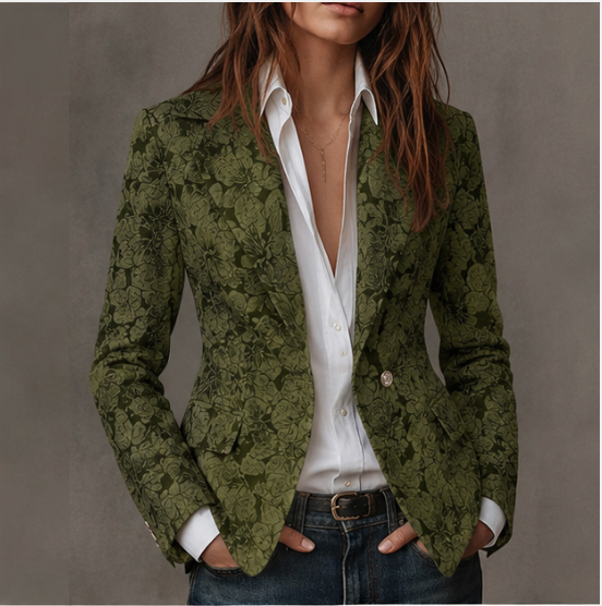 Lorena | Blazer Jacquard de Cachemira Entallado