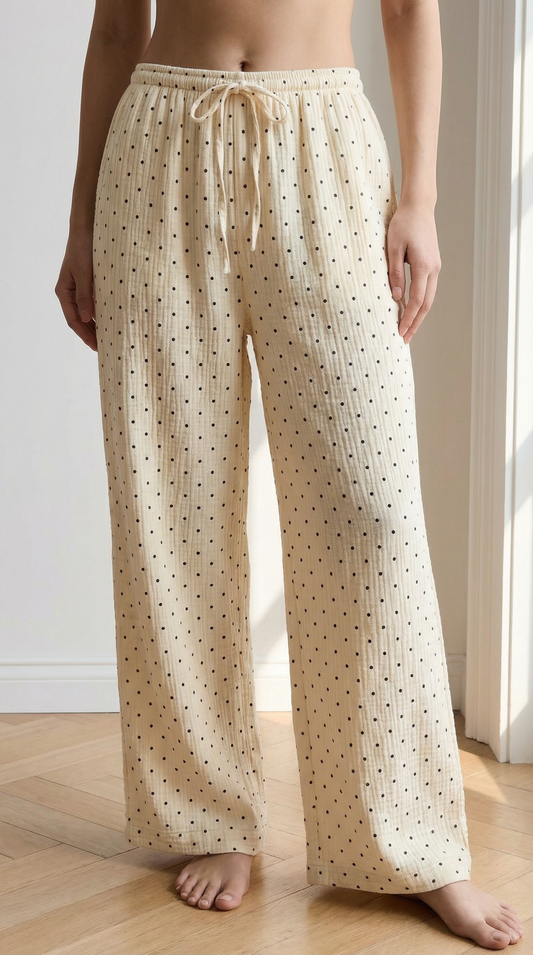 Alma – Pantalón Cotton Polka Dot