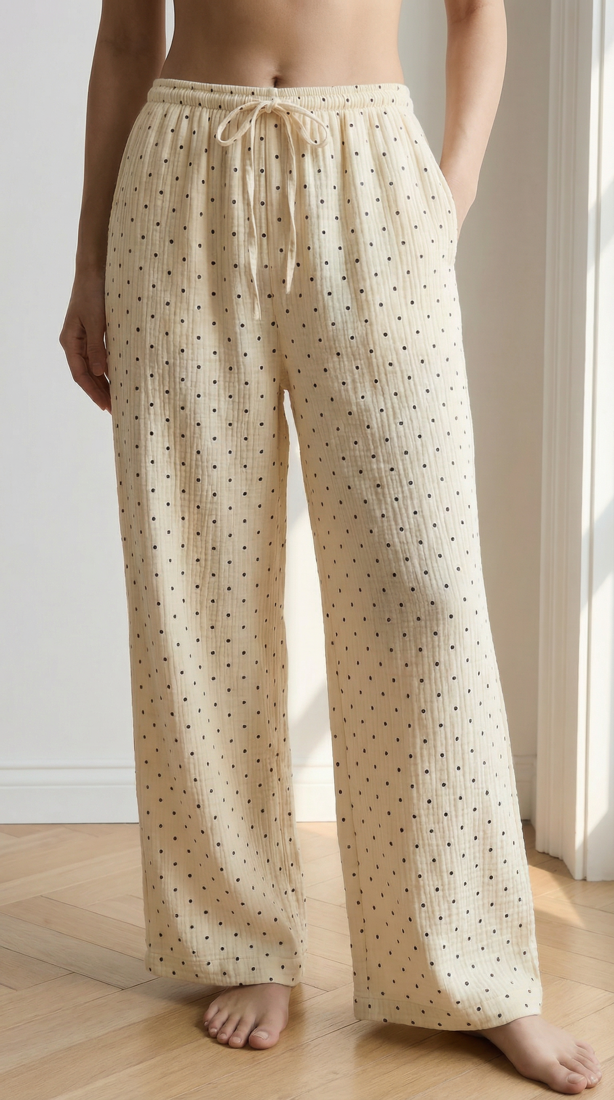 Alma – Pantalón Cotton Polka Dot