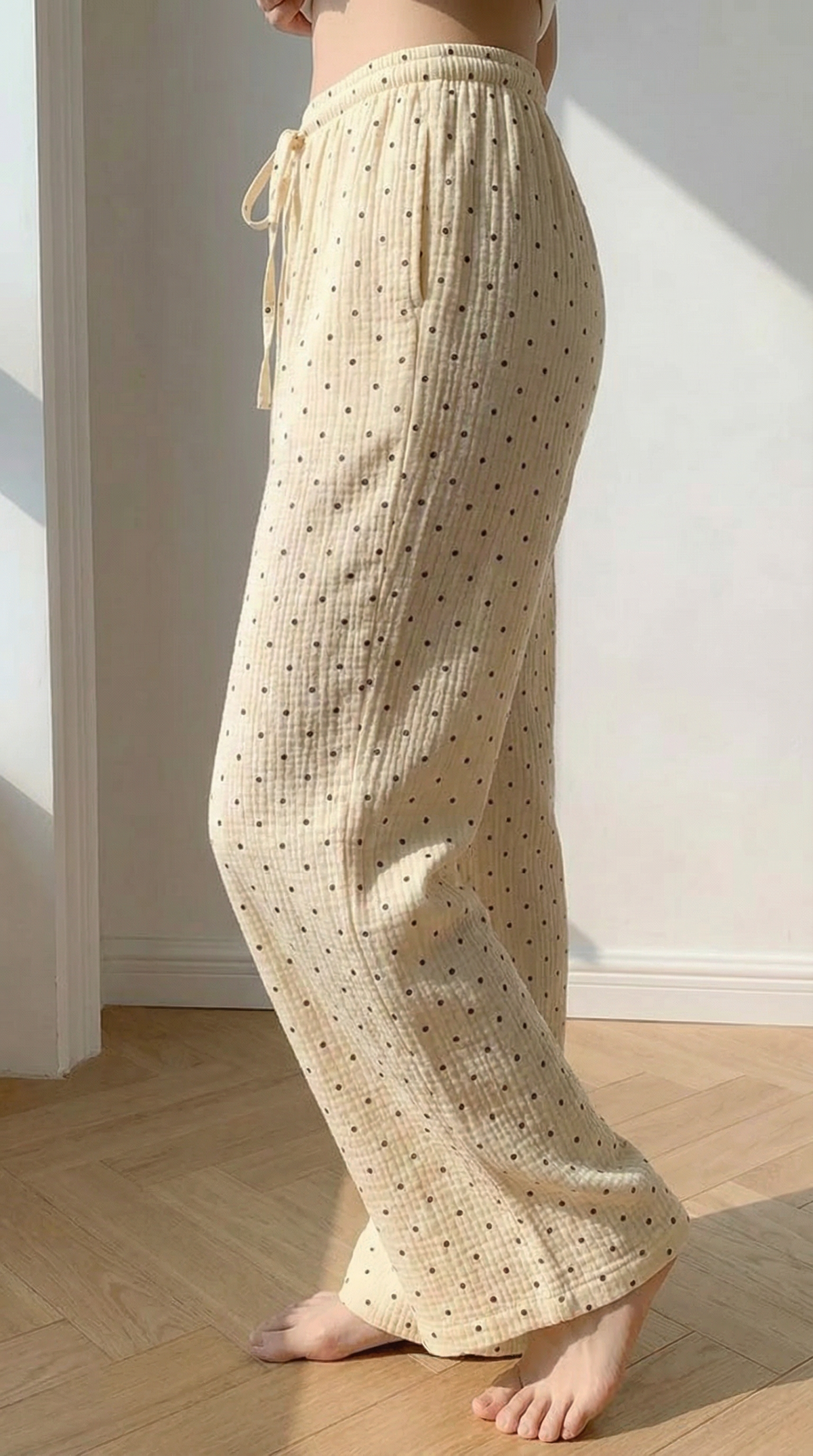 Alma – Pantalón Cotton Polka Dot