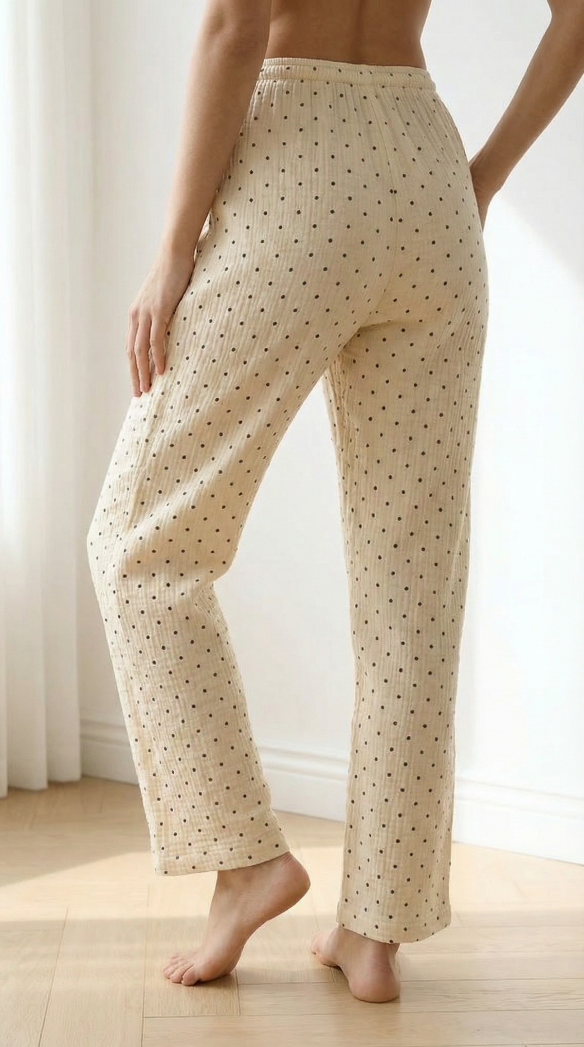 Alma – Pantalón Cotton Polka Dot
