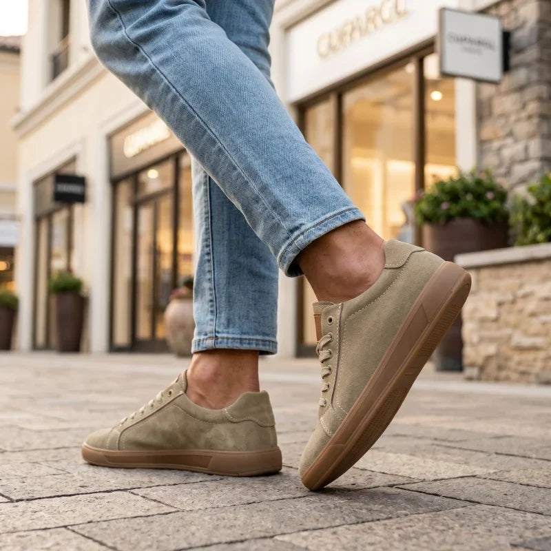 Mario | Zapatillas de Piel con Suela de Goma Natural