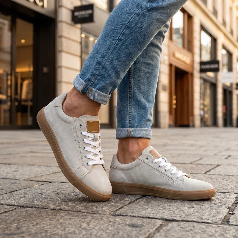 Mario | Zapatillas de Piel con Suela de Goma Natural