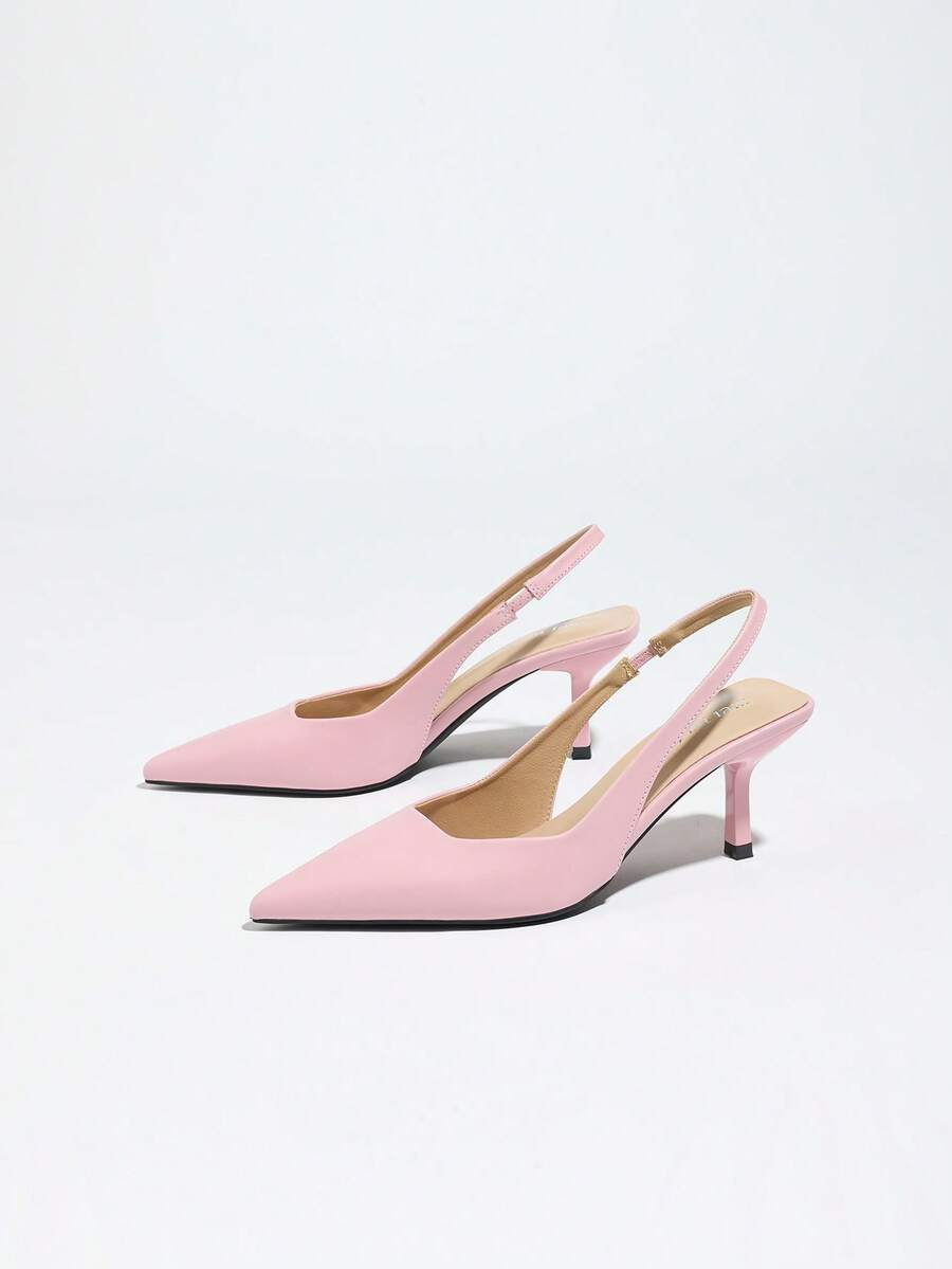 Vega - Slingback de Tacón Kitten con Punta Fina