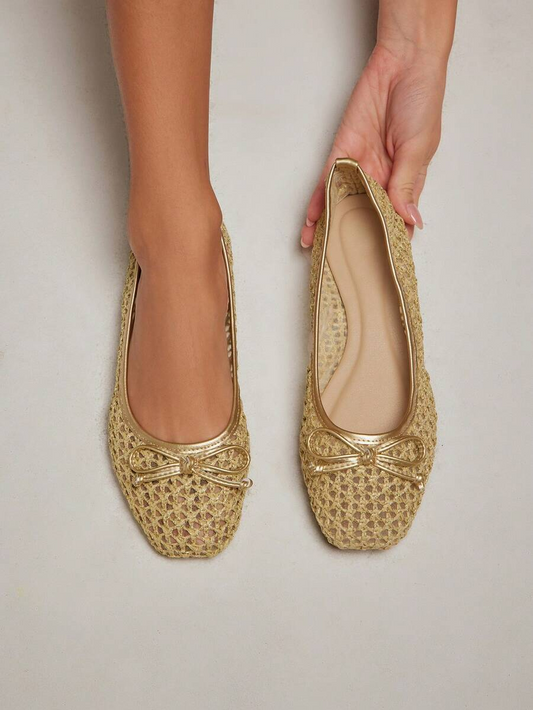 Valentina - Bailarina Crochet Dorada