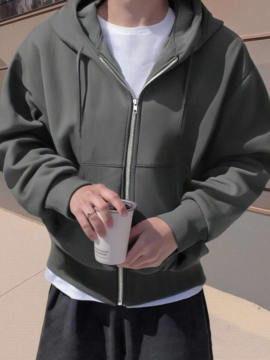 Hugo - Sudadera con Cremallera Estilo Minimalista