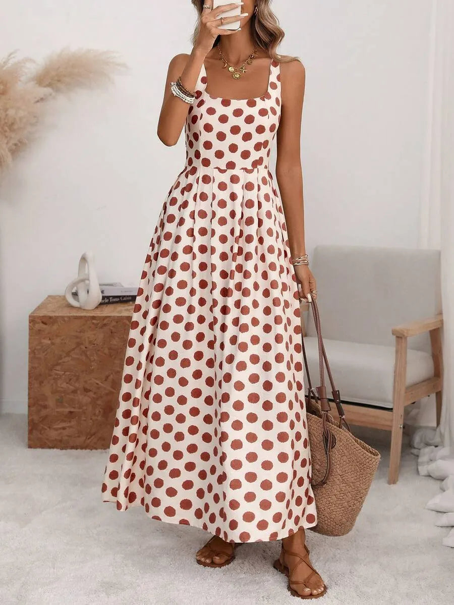 María - Vestido Midi Lunares Riviera