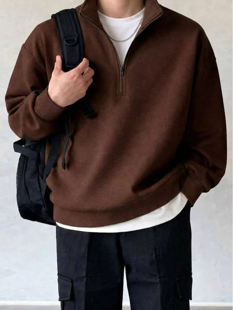 Mateo - Sudadera Cuello Alto con Cremallera