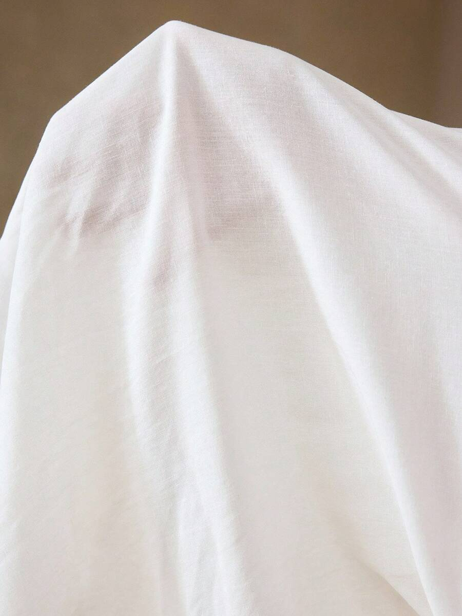 Isabella - Blusa Blanca Elegante con Encaje