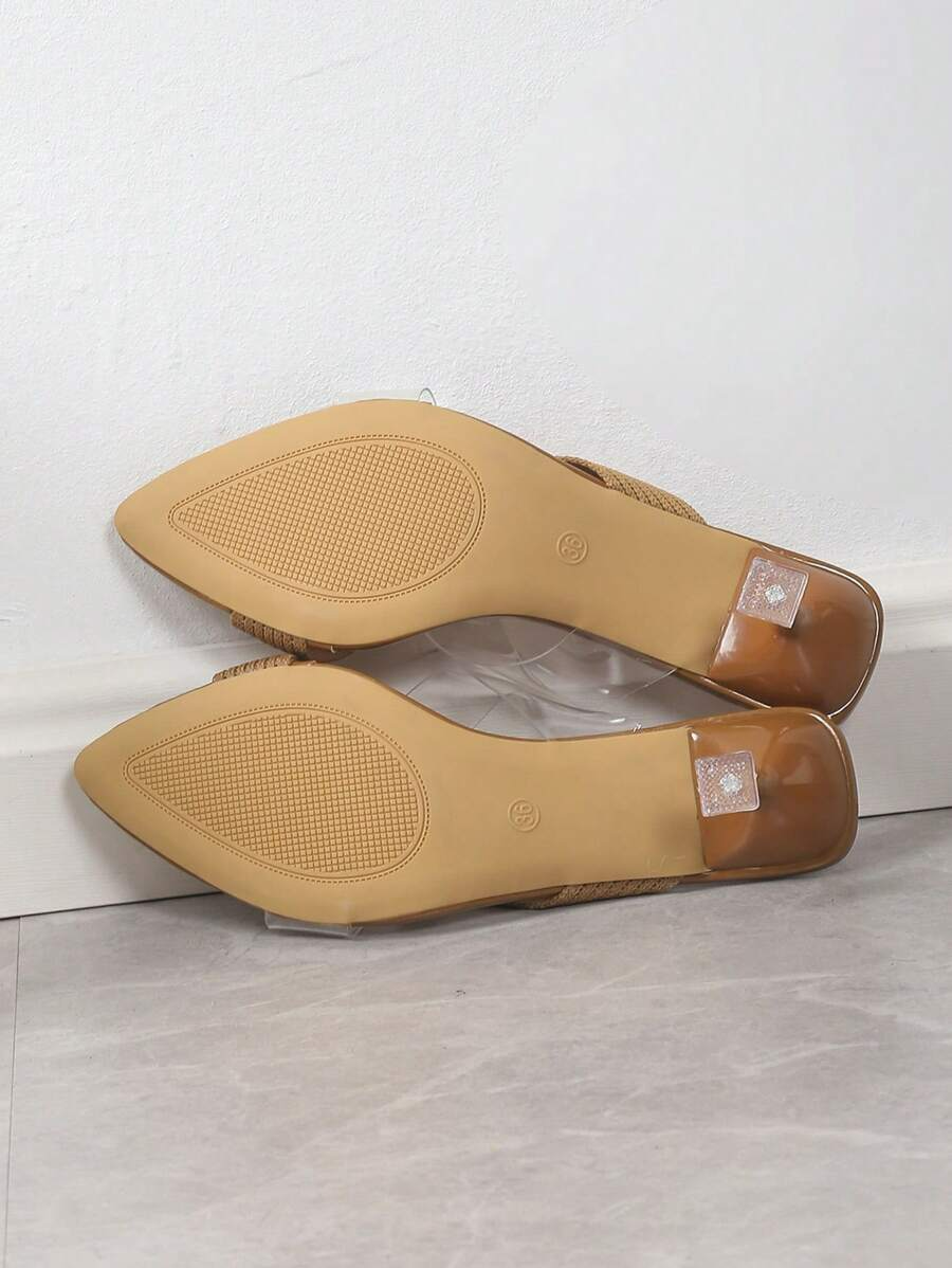 Luna - Tacones de Tira Elástica con Detalle Transparente