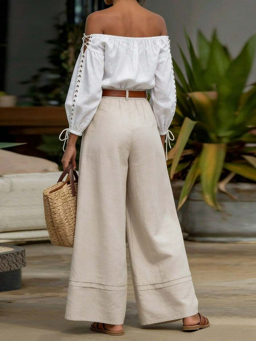 Linda – Pantalón Palazzo Mediterráneo