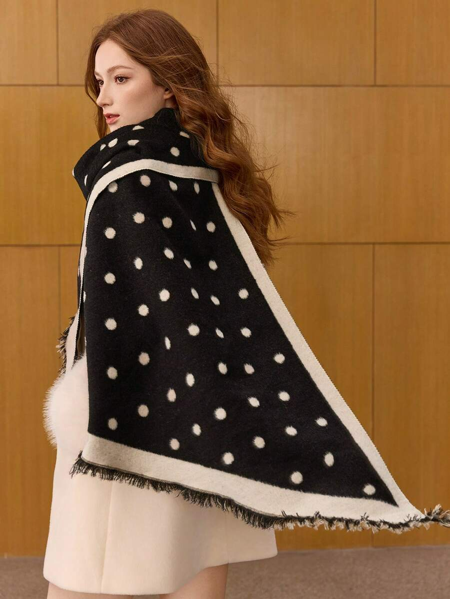 Valeria - Bufanda Reversible de Lunares