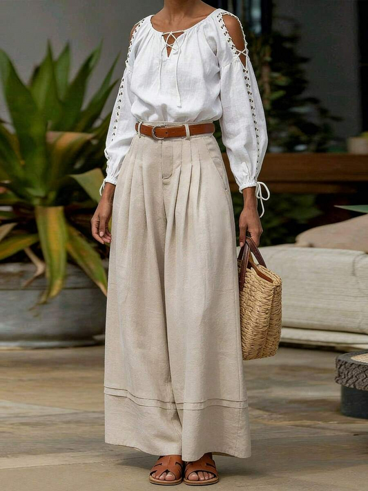 Linda – Pantalón Palazzo Mediterráneo