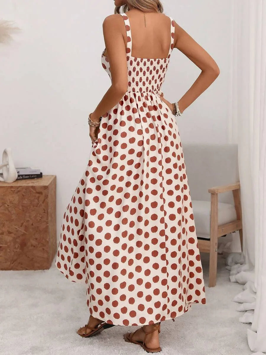 María - Vestido Midi Lunares Riviera