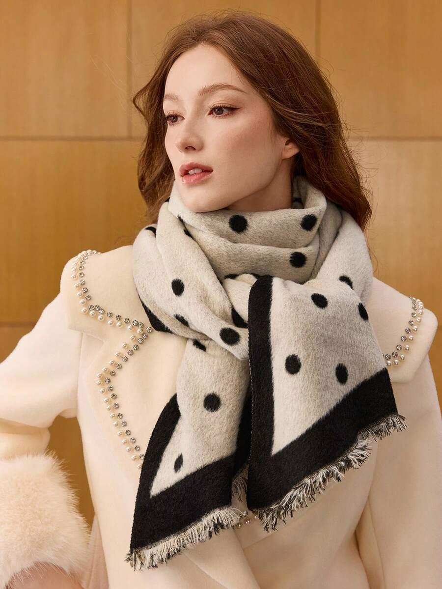 Valeria - Bufanda Reversible de Lunares