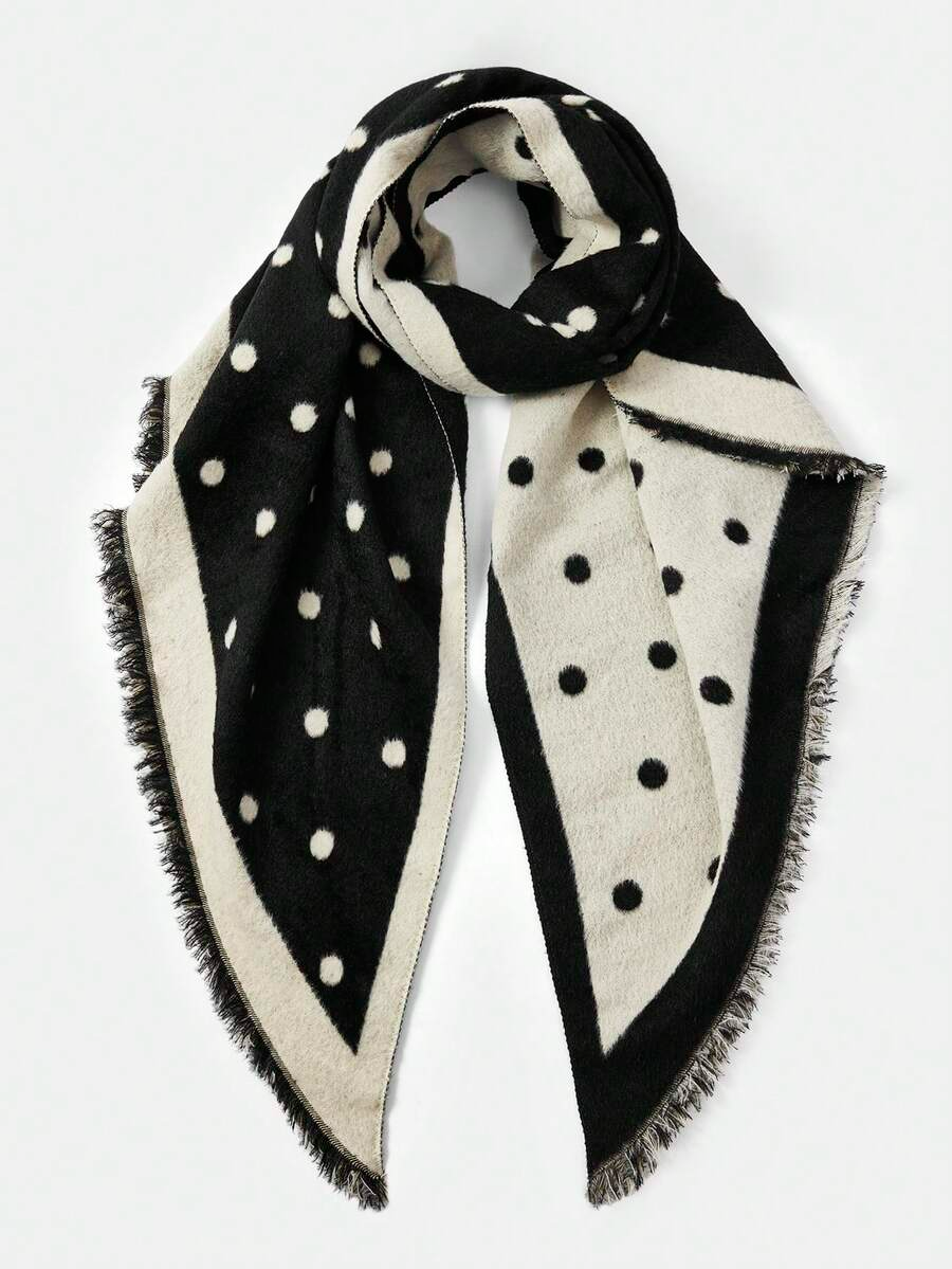 Valeria - Bufanda Reversible de Lunares