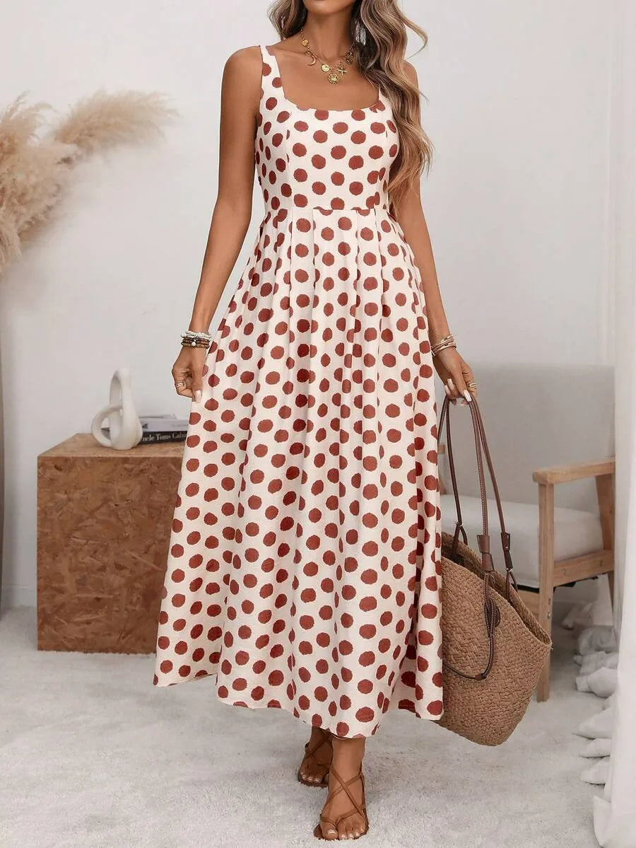 María - Vestido Midi Lunares Riviera