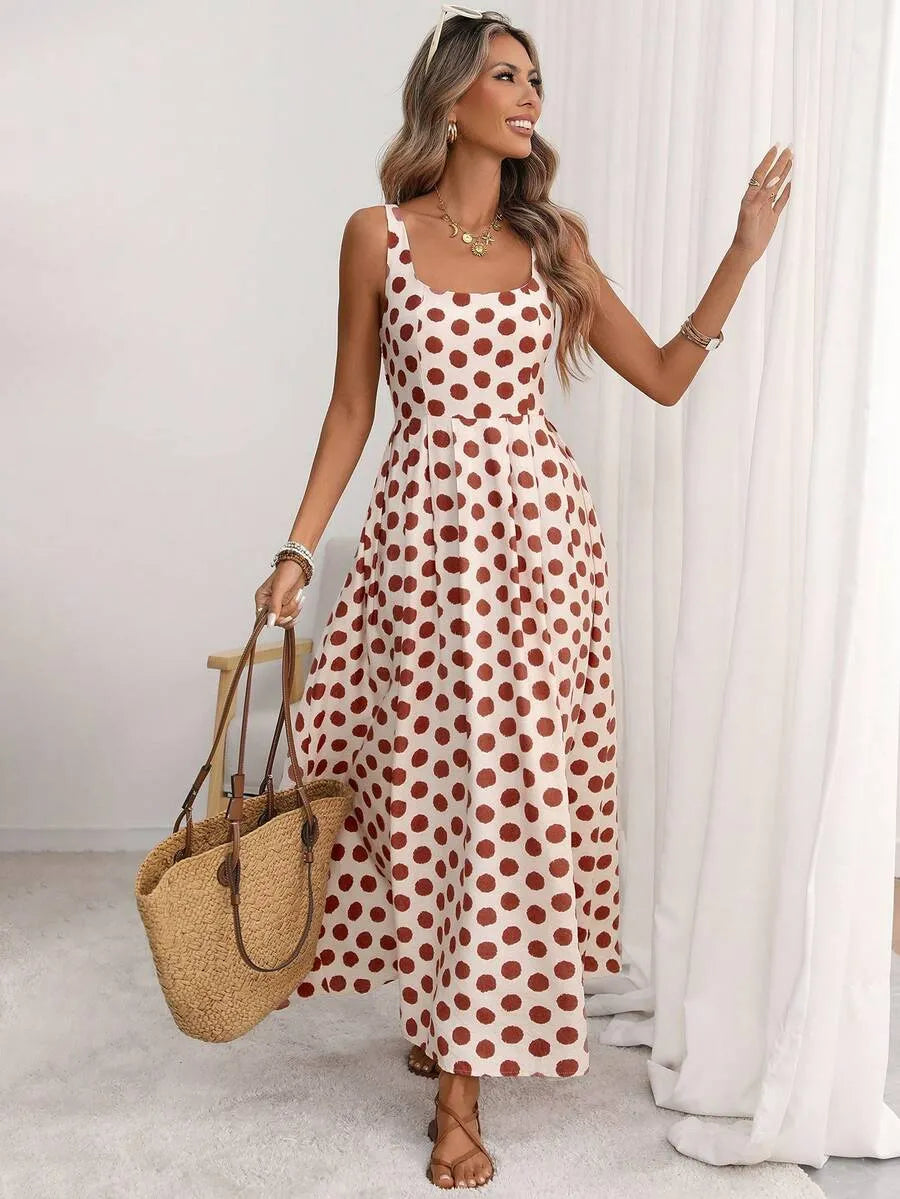 María - Vestido Midi Lunares Riviera
