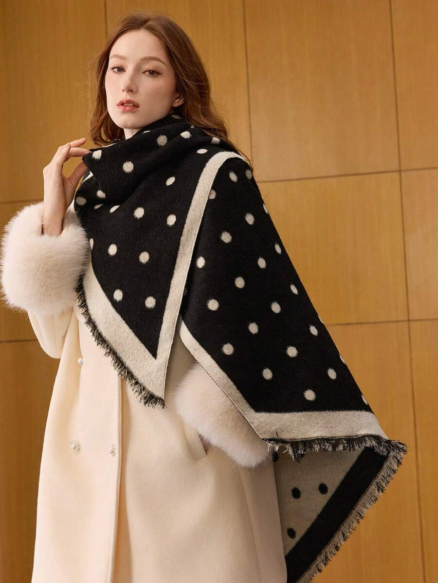 Valeria - Bufanda Reversible de Lunares