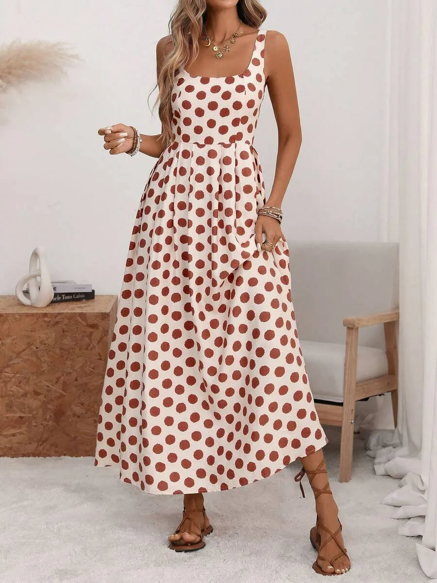 María - Vestido Midi Lunares Riviera