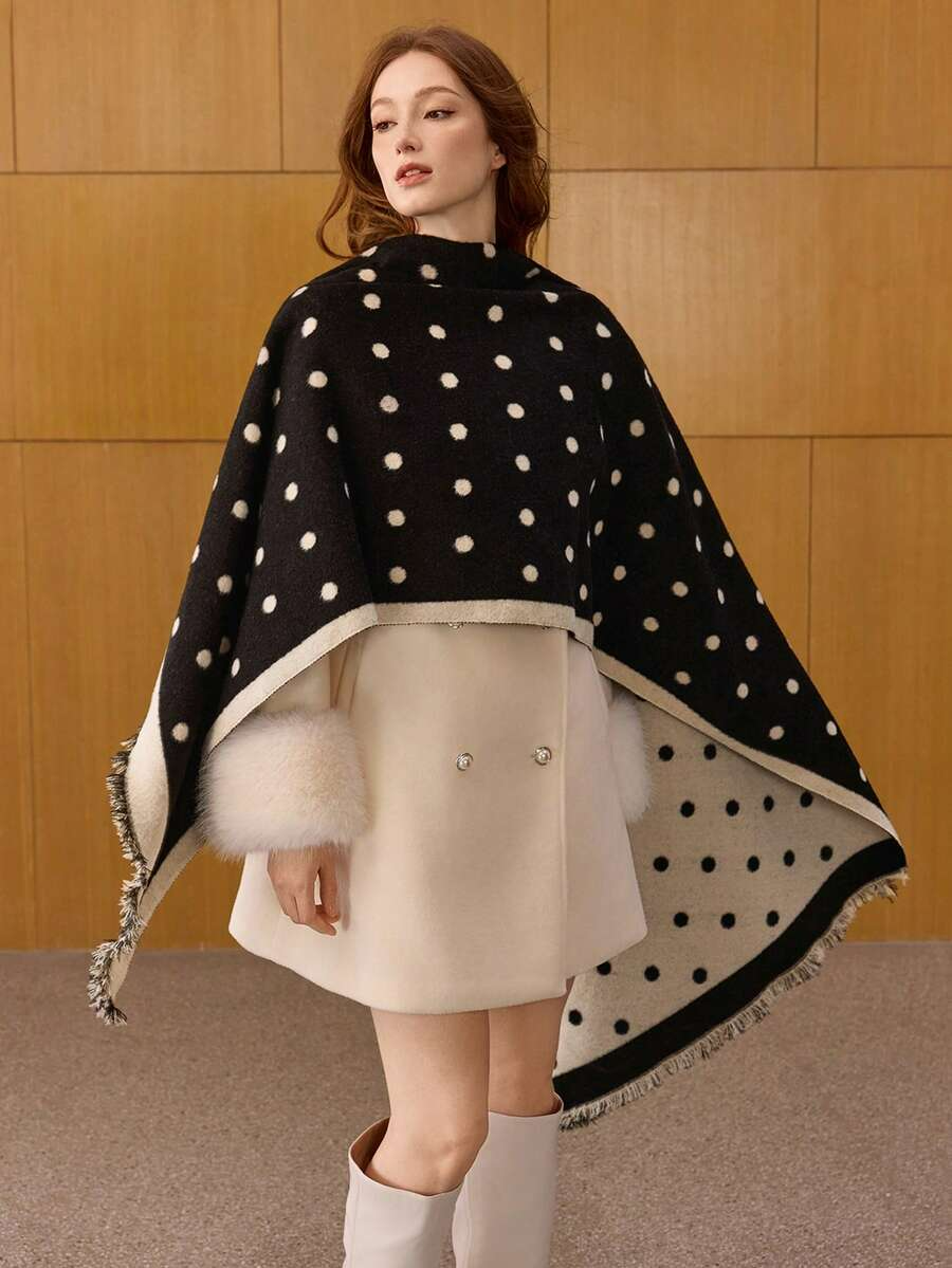 Valeria - Bufanda Reversible de Lunares
