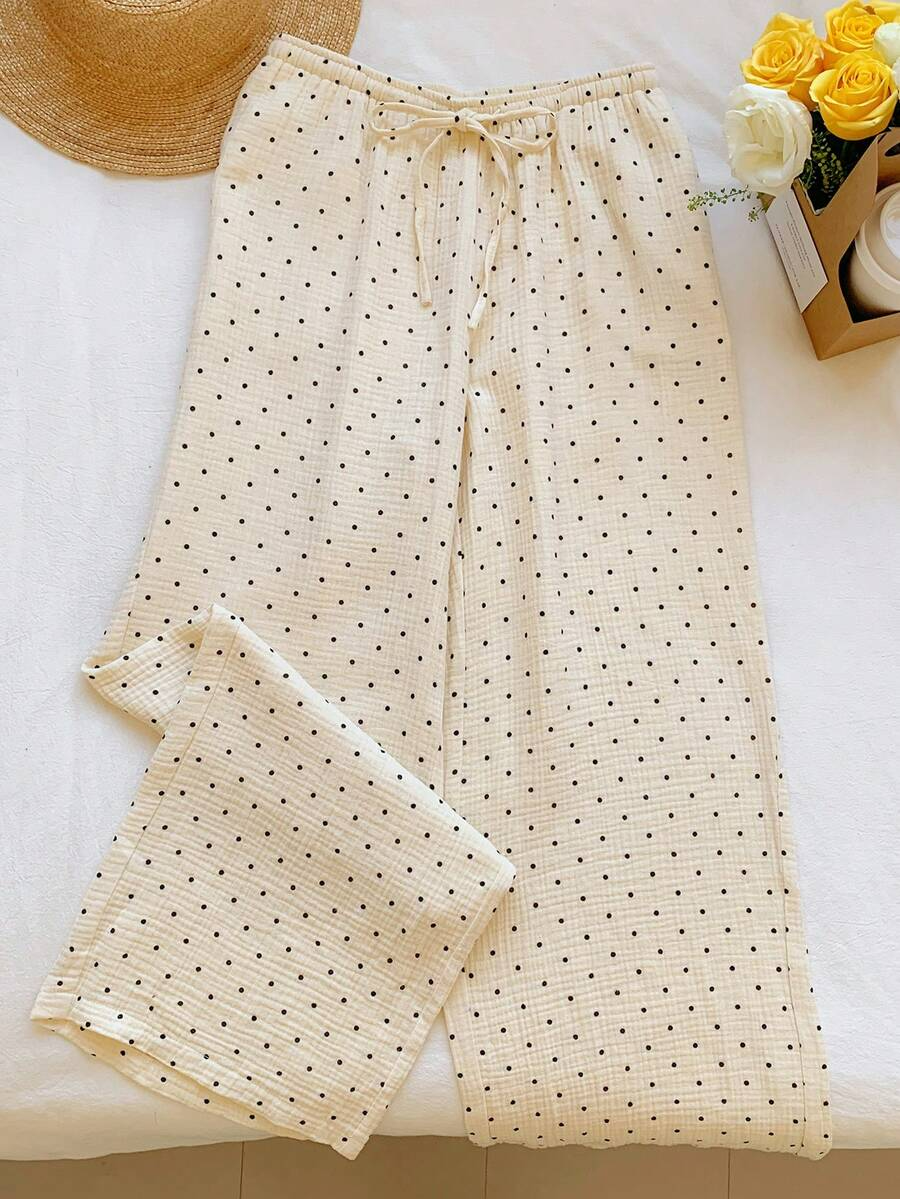 Alma – Pantalón Cotton Polka Dot
