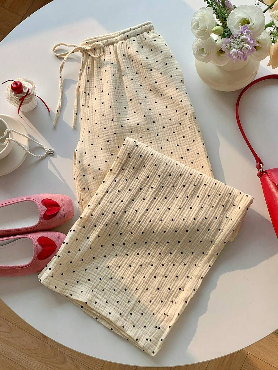 Alma – Pantalón Cotton Polka Dot