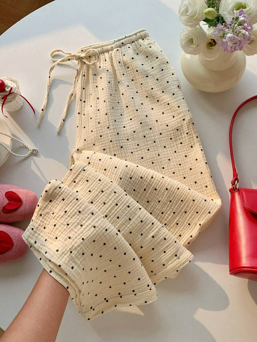 Alma – Pantalón Cotton Polka Dot