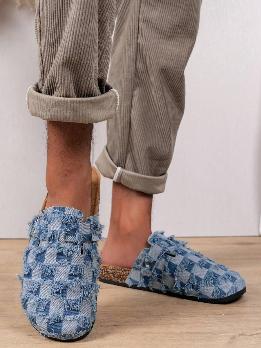 Bruno - Zueco Denim Fringe