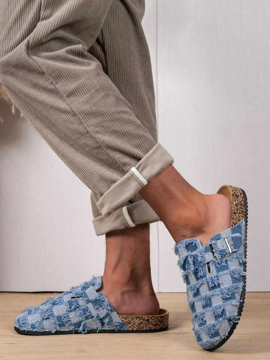Bruno - Zueco Denim Fringe