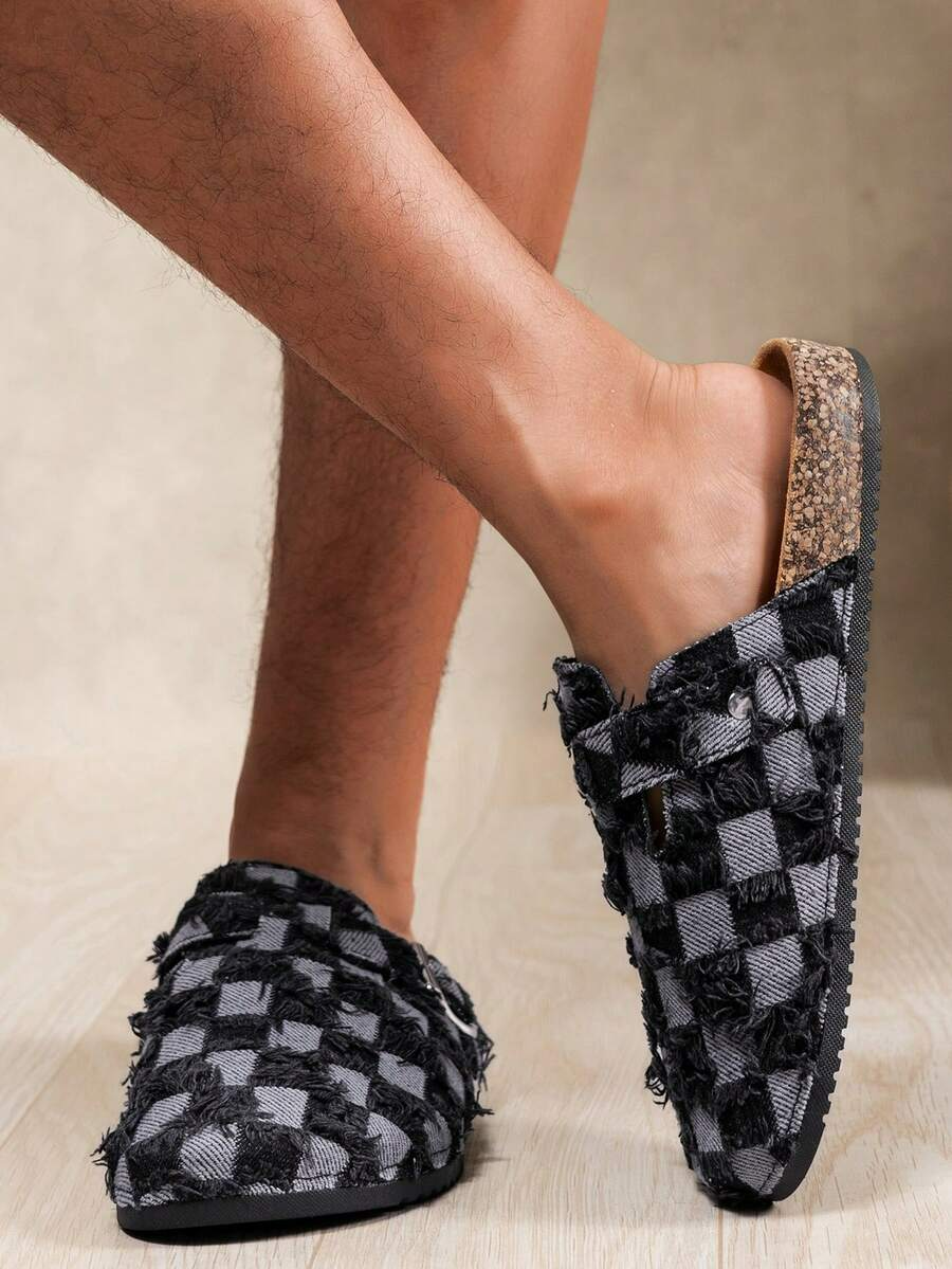 Bruno - Zueco Denim Fringe