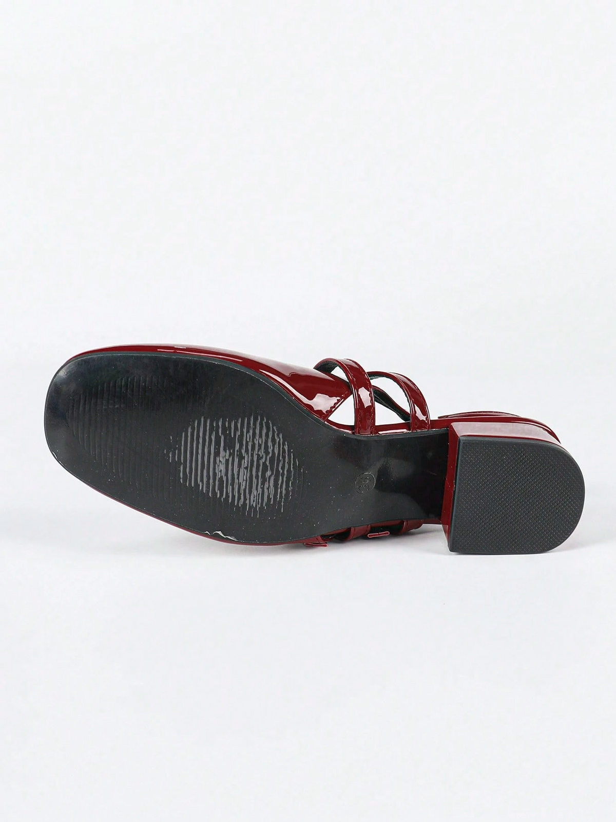 Carlota - Slingback de Charol con Doble Tira y Tacón Bloque