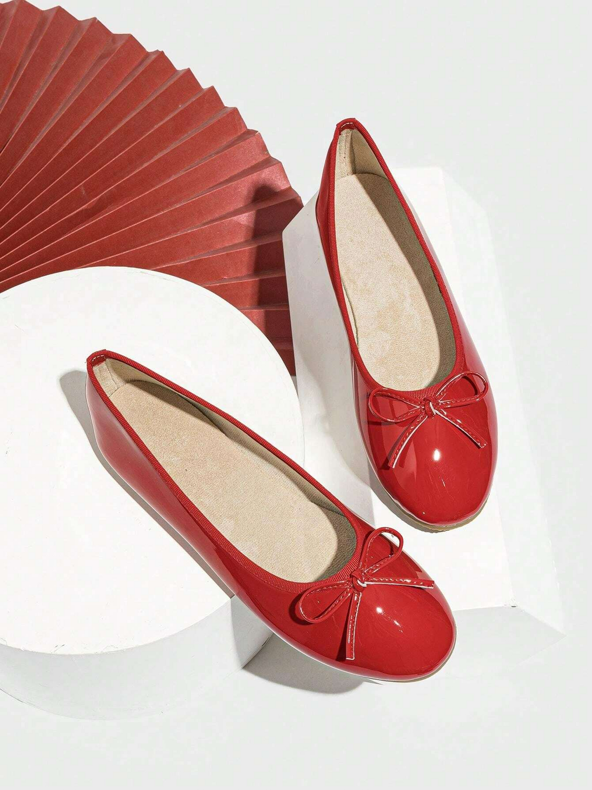 Valentina - Bailarinas Efecto Charol Punta Redonda