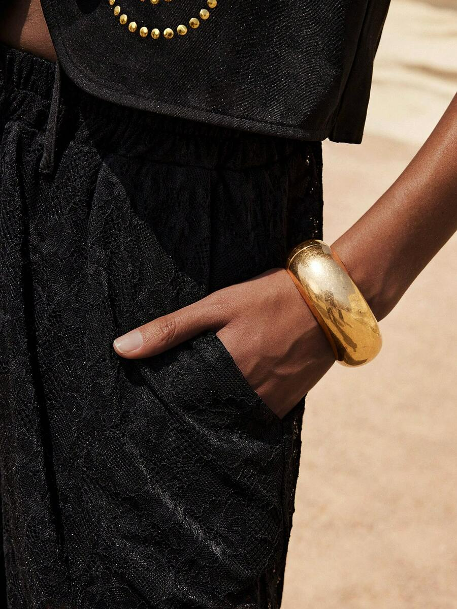Noir - Pantalón bombacho de encaje negro