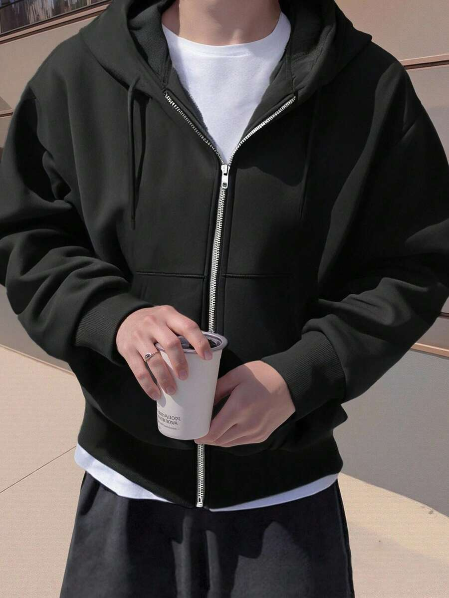 Hugo - Sudadera con Cremallera Estilo Minimalista