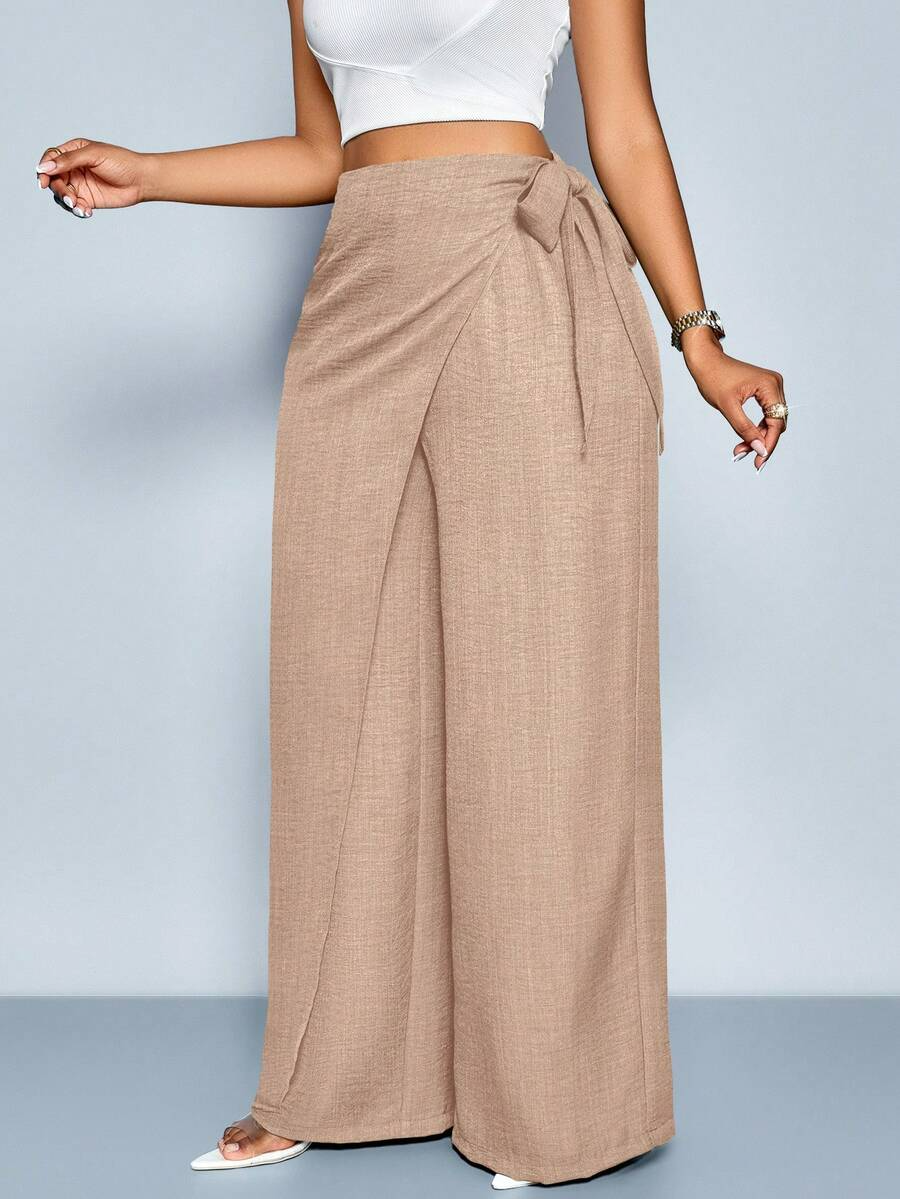 Nadia - Pantalón Palazzo Cruzado con Lazo lateral