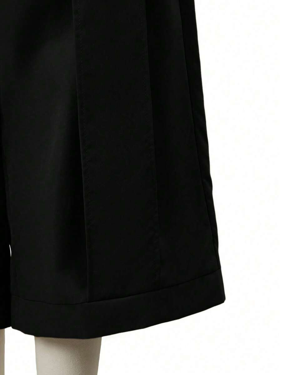 Palma - Pantalón Culotte Ancho con Pinzas y Cintura Elástica